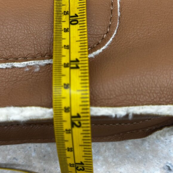 Like Dreams Backpack Womens One Size Tan Faux Fur/Leather NWT - Picture 8 of 11